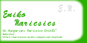 eniko maricsics business card